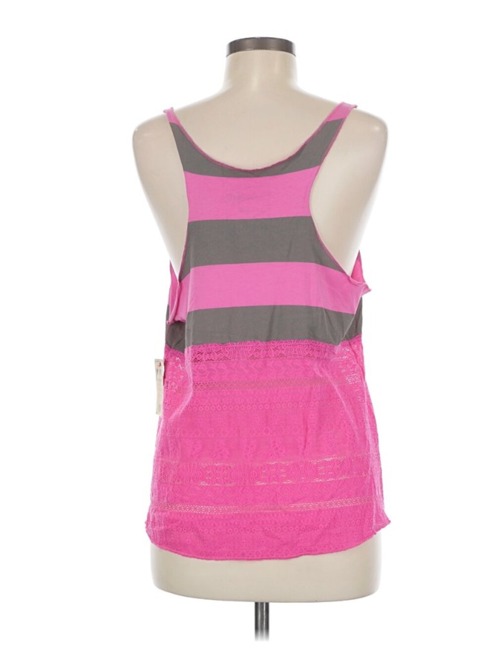 We The Free (Free People) Scoop Neck Knit and Lace Racerback Tank Top - NWT - Picture 6 of 9